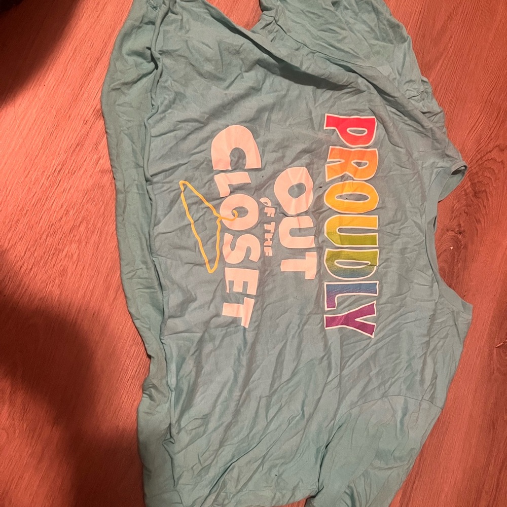 Cyan “Coming Out of The Closet” shirt